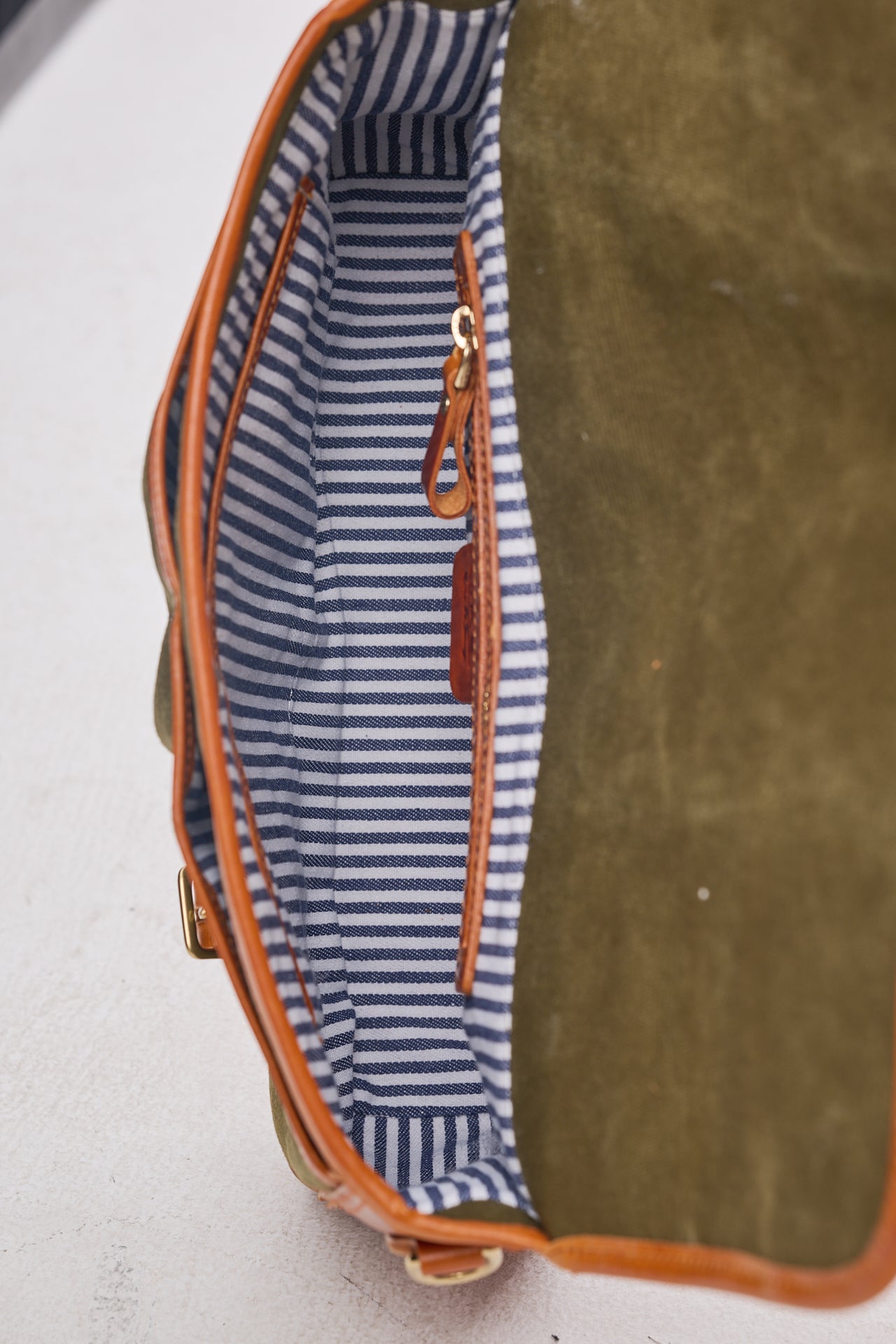 Men’s Canvas and Leather Satchel Bag - Image 8