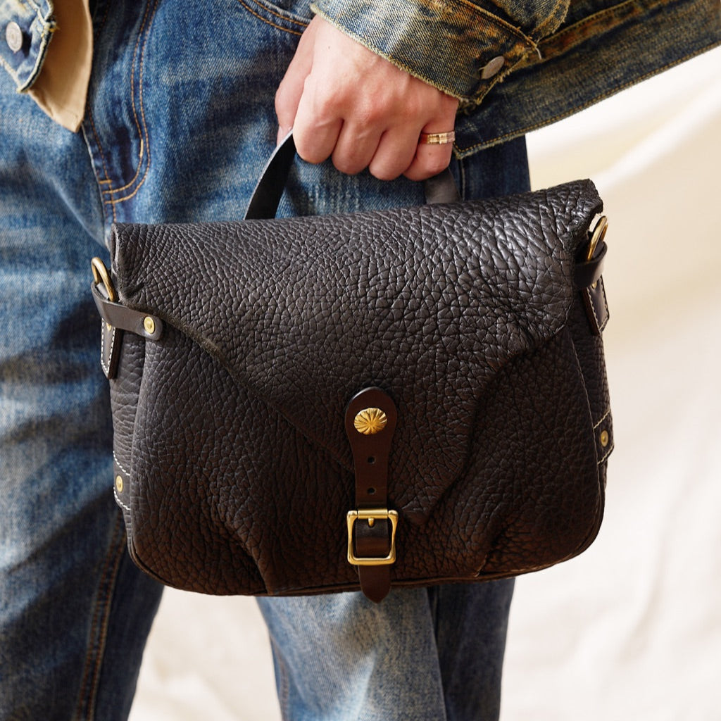 Black Full-Grain Leather Shoulder Bag - Image 2