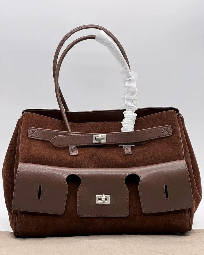 Sophisticated Large suede Tote - Image 4