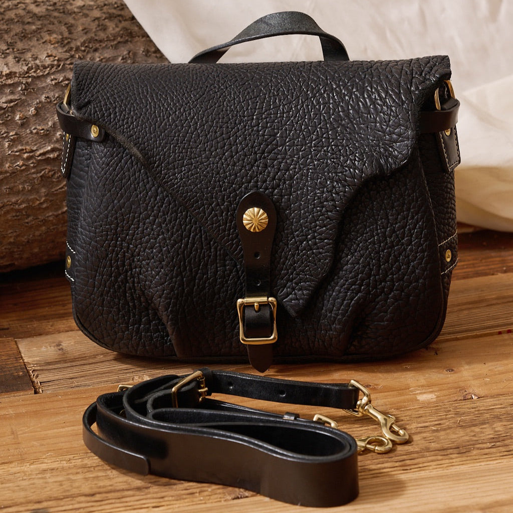 Black Full-Grain Leather Shoulder Bag - Image 6
