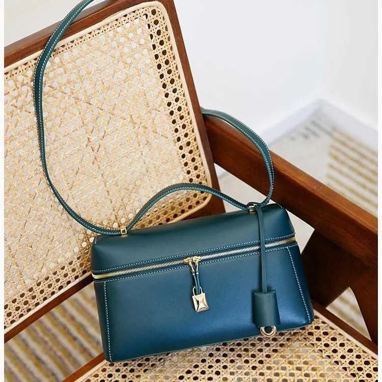 Structured Leather Top-Handle Crossbody Bag - Image 4